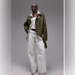 NWT Topshop vegan leather jacket